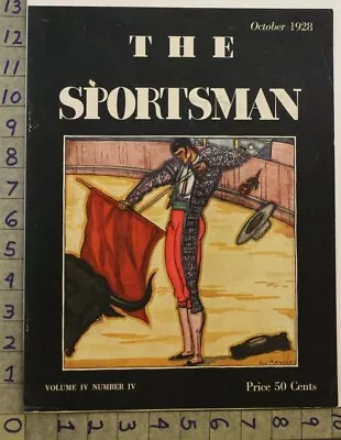 1928 Bullfighter Spanish Matador Sport Costume Guy Arnoux Illus Art Cover 29848 • £81.99