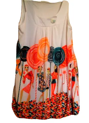 NWT! YUMI Dress Bubble Lollipop Funky White Kawaii Early 2000s 8 10 S M • £22.80