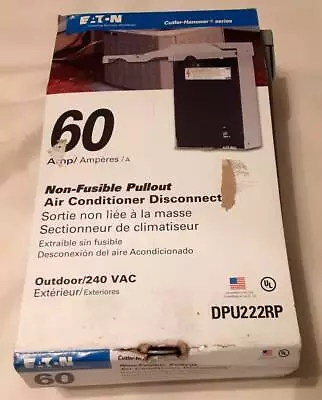 Eaton AC Disconnect  Non-Fusible Pullout 60 Amp 3R. NEW. Free Shipping. • $32