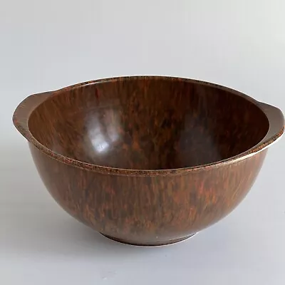 Vintage  Brown Confetti Splatter Melamine  Mixing Bowl 9” • $36