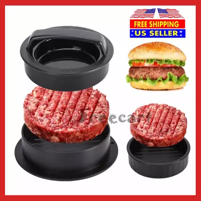 3 IN 1 Non Stick Stuffed Burger Press Hamburger Patty Molds Maker Sliders BBQ US • $7.14