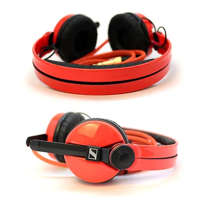 $243.15 • Buy Custom Cans UV Reactive Neon Red Sennheiser HD25 Headphones With 2yr Warranty