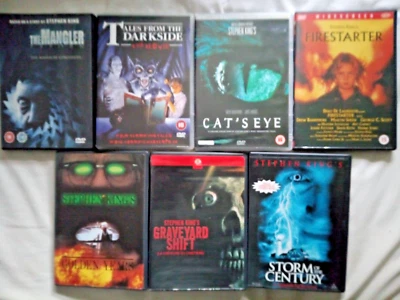 £25.99 • Buy 7 Stephen King DVDs Darkside, Cat's Eye, Mangler Reborn, Graveyard Shift *R1*...