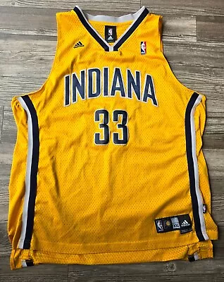 Adidas Indiana Pacers Jersey Mens XXL 2XL Yellow 33 Danny Granger NBA Basket • $29.95