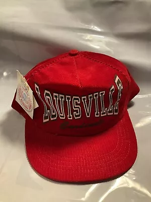 Vintage LOUISVILLE CARDINALS NCAA Corduroy Snapback Hat Trucker USA NEW W/ TAGS • $49.99