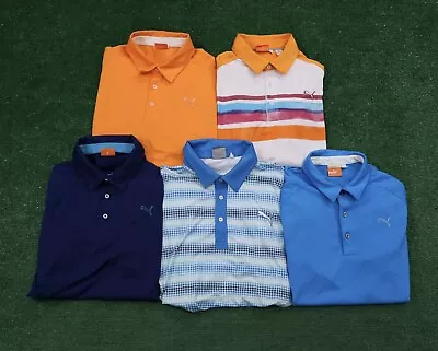 Lot Of 5 Puma Cobra Golf Short Sleeve Golf Shirt Men's Medium Polos  ☀️ • $99.99