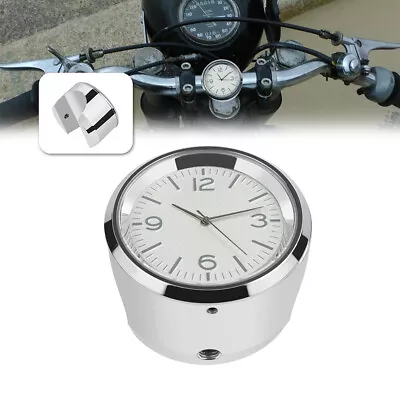 7/8  1  Motorcycle Handlebar Mount Clock Chrome Fit For Harley Touring • $20.98