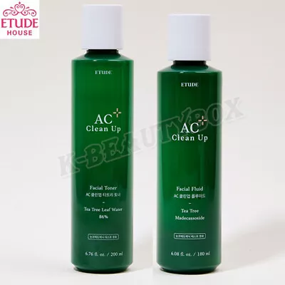 ETUDE HOUSE AC Clean Up Tea Tree Facial Toner Fluid 2-items Korean Skin Care NEW • $10.96