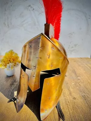 Ancient Greek Leonidas Spartan Roman Armor Helmet - 300 Movie Spartan Helmet - A • $117