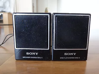 Vintage Sony SRS-3 Portable Mini Stereo Speaker System 3.5 MM Jack • $5.99