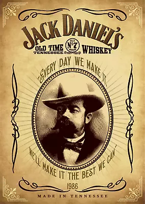 Jack Daniels Whiskey Vintage Poster Bar Quality Wall Art  Choose Your Size • $12.90