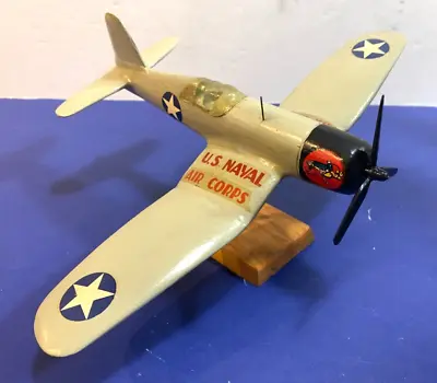 Wood Model Plane Corsair U.S. NAVAL AIR CORPS World War 2 • $75