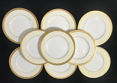 Set Of 11 Antique Minton England K-159 Buckingham Dinner Plates Gold Gilded Rim • $360