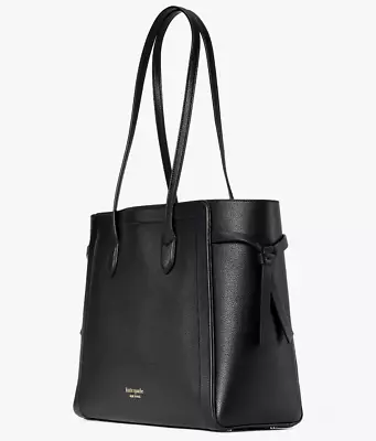 Kate Spade Knott Large Tote Black Leather Bag Purse PXR00451 NWT $298 Retail • $237.75