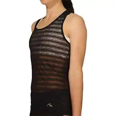 £3.49 • Buy More Mile Womens Breathe Training Vest Black Ultra Lightweight Seamless Tank Top