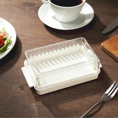 Plastic Clear Cheese Freshkeeping Case Container With Lid Dust-proof Storage Box • $16.27