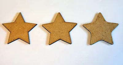 £2.14 • Buy 10x Wooden MDF Shapes Stars Blanks Craft Embellishments Decoration Tags 20-120mm