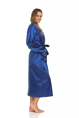 Womens Silk Satin Robe ( With Belt ) USA Seller FAST SHIPPING 5 Day Ship • $18.49