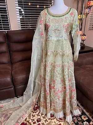 Pakistani Indian Wedding Dresses Designer Collection Long Maxi Eid Suit • $128