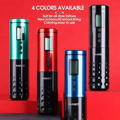 $239.99 • Buy Mast Lancer Wireless Rotary Tattoo Pen Machine 3.5mm Stroke Length Batteries Kit