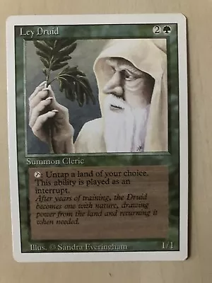 Magic The Gathering Card Game Revised Edition Green Card Ley Druid • £4.99