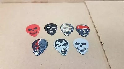 7 Cyborg Pirates Doom Mummy Vampire Killer Zombie Grave Pickr Skull Guitar Picks • $13.99