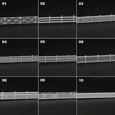 1 Meter Model Railway Diorama White N Scale 1:150 Building Fence Wall 3*35cm • $8.99