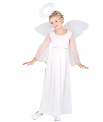 Wicked Costumes Angel Girl's Fancy Dress Costume Age 3-4 Nativity Party • £11.99