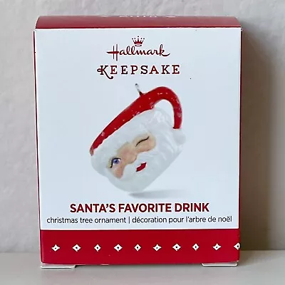 Hallmark Keepsake Miniature Christmas Ornament  Santa's Favorite Drink  2015 • $20