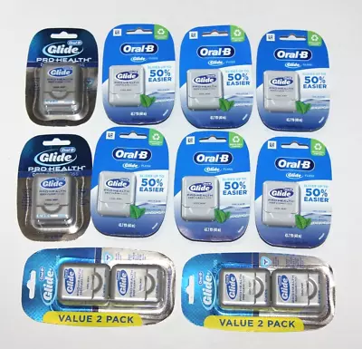 Lot (12) Oral-b Glide Pro-health Deep Clean Floss Cool Mint 43.7 Yd • $42.99