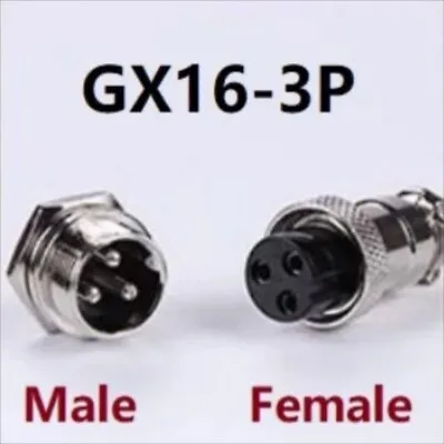 Aviation Plug 2345....9 Pin 16mm GX16 Metal Male Female Panel Cable Connector • £3.49