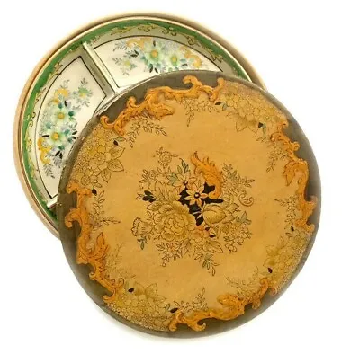 Antique SweetMeat Tray & Box / Moriyama Mori-machi Porcelain Divided Dish & Box • $37