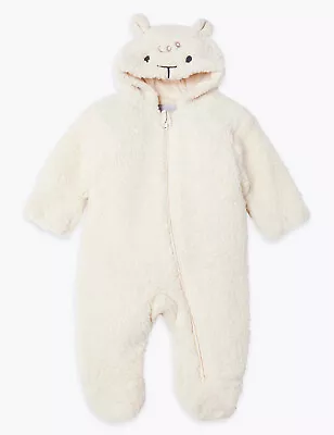 £14.95 • Buy Baby Boy Girl Lamb Snowsuit Pramsuit Winter Coat All In One Ex M&S