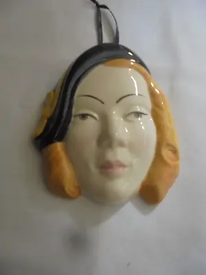 £39.99 • Buy Moorland Pottery Wall Mask /Plaque Of A Ladies Face