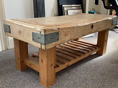 £585 • Buy Vintage Butchers Block; Converted To Create A Unique Coffee Table