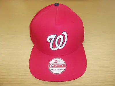 New Era 9Fifty MLB Washington Nationals A-Frame Snapback Hat Mens ~NWT~ • $10