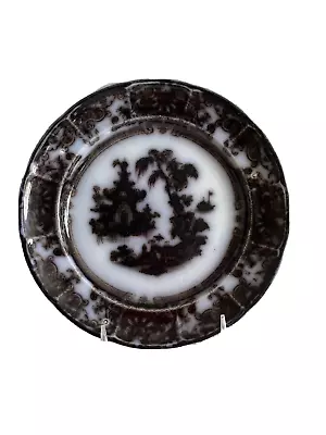 19th Century Vintage Corean Podmore & Walker Mulberry Transfer 9  Dinner Plate • $59.99