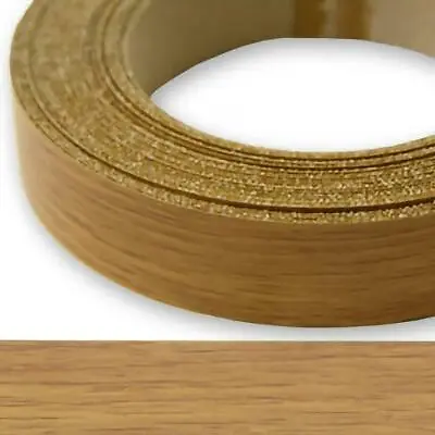 22mm Oak Melamine Iron On Edging Tape / Banding Shelving Edge Home DIY • £50.99