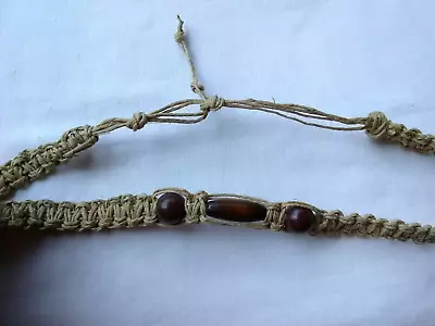 HEMP SURFER Hippie CHOKER NECKLACE  20  Unisex  Macrame US Gift Seller New • $13.99