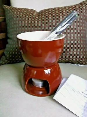 Vtg Cilio Fondue Set Made In Germany Chocolate Cheese Dip Warmer Entertaining • $24.99