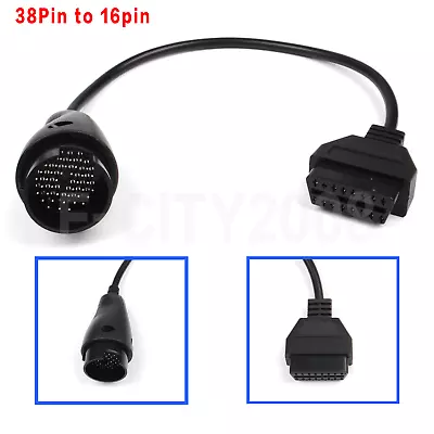 $10.99 • Buy 38 Pin To 16 Pin OBDII OBD2 Adapter Connector Scanner Cable For Mercedes Benz