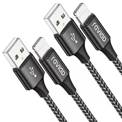 RAVIAD Lightning Cable 2M 2pack IPhone Charging Cable MFi Certified Charger • $17.30