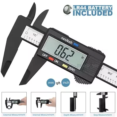6  150mm Digital Caliper Micrometer LCD Gauge Vernier Electronic Measuring Tool • $6.99