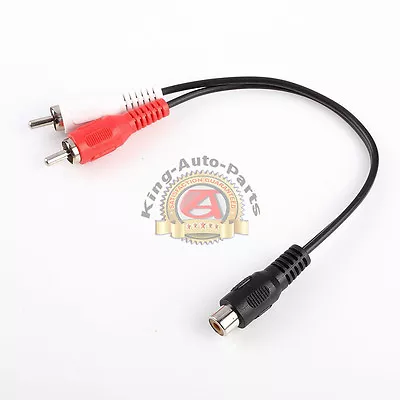 New RCA Jack Female To 2 RCA Plug Male Y Splitter Audio Video Adapter Cable Cord • $6.99