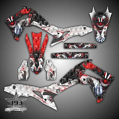 Honda CRF250 CRF450 2013-2016 Evil Monster / Joker Graphics Wrap Decal Kit • $109.99