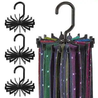 3/6 PCS 360° Rotatable Tie Rack Hanger Organizer Scarf Belt Hook Storage Holder • $6.22