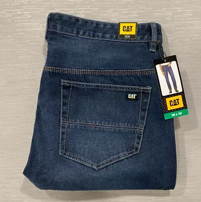 CAT Caterpillar Rigid Work Jeans Mens 38 X 32 Tough 100% Cotton Denim Pants • $24.95