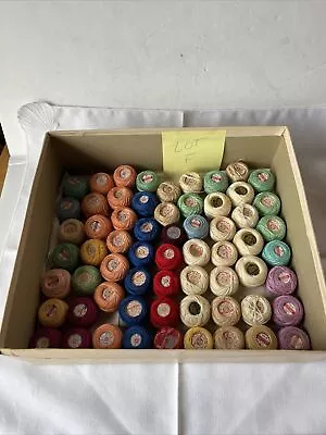 Vintage J&P CoatsStar Lily Tatting & Crochet Thread 63 Mixed Colors 60-75 Yds. • $7.50