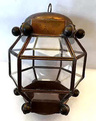 Scarce Signed 1940's Vintage Taxco Hector Aguilar Hexagonal Copper Lantern • $2800