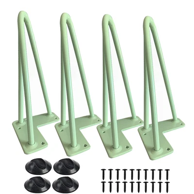 £32.49 • Buy 4 X Hairpin Legs Set Hair Pin Legs For Furniture Bench Desk Table Metal Steel